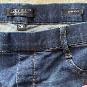 Judy Blue pull on Deep Indigo slim Boot Cut Jeans